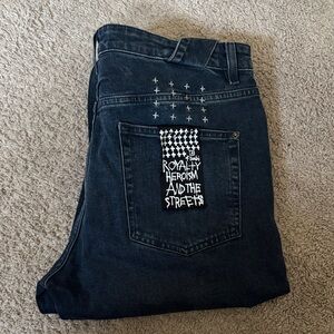 Ksubi Dark Blue Jeans with White Graphic